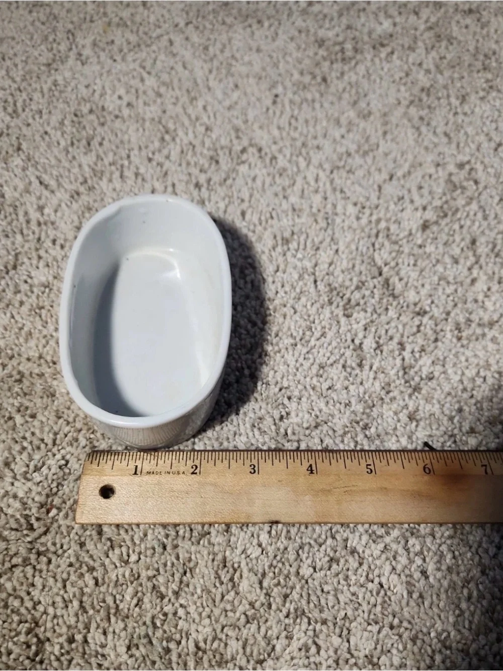 Vintage White Ceramic Oval Planter Liner Base Undertray Replacement Drip Saucer